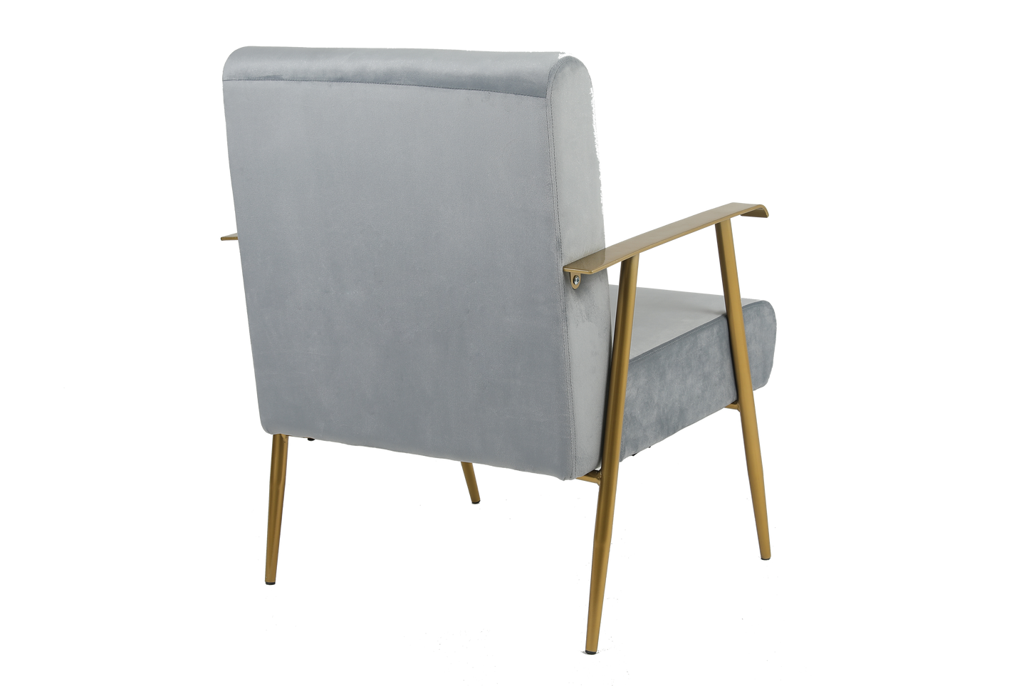 27.5'' Wide Velvet Accent Chair w/ Matte Gold Frame.