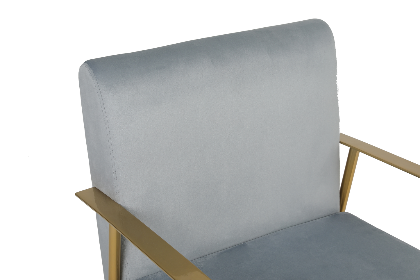 27.5'' Wide Velvet Accent Chair w/ Matte Gold Frame.