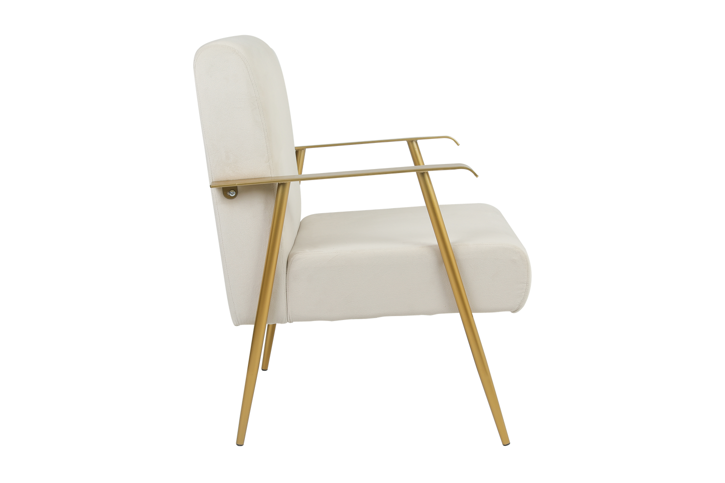27.5'' Wide Velvet Accent Chair w/ Matte Gold Frame.