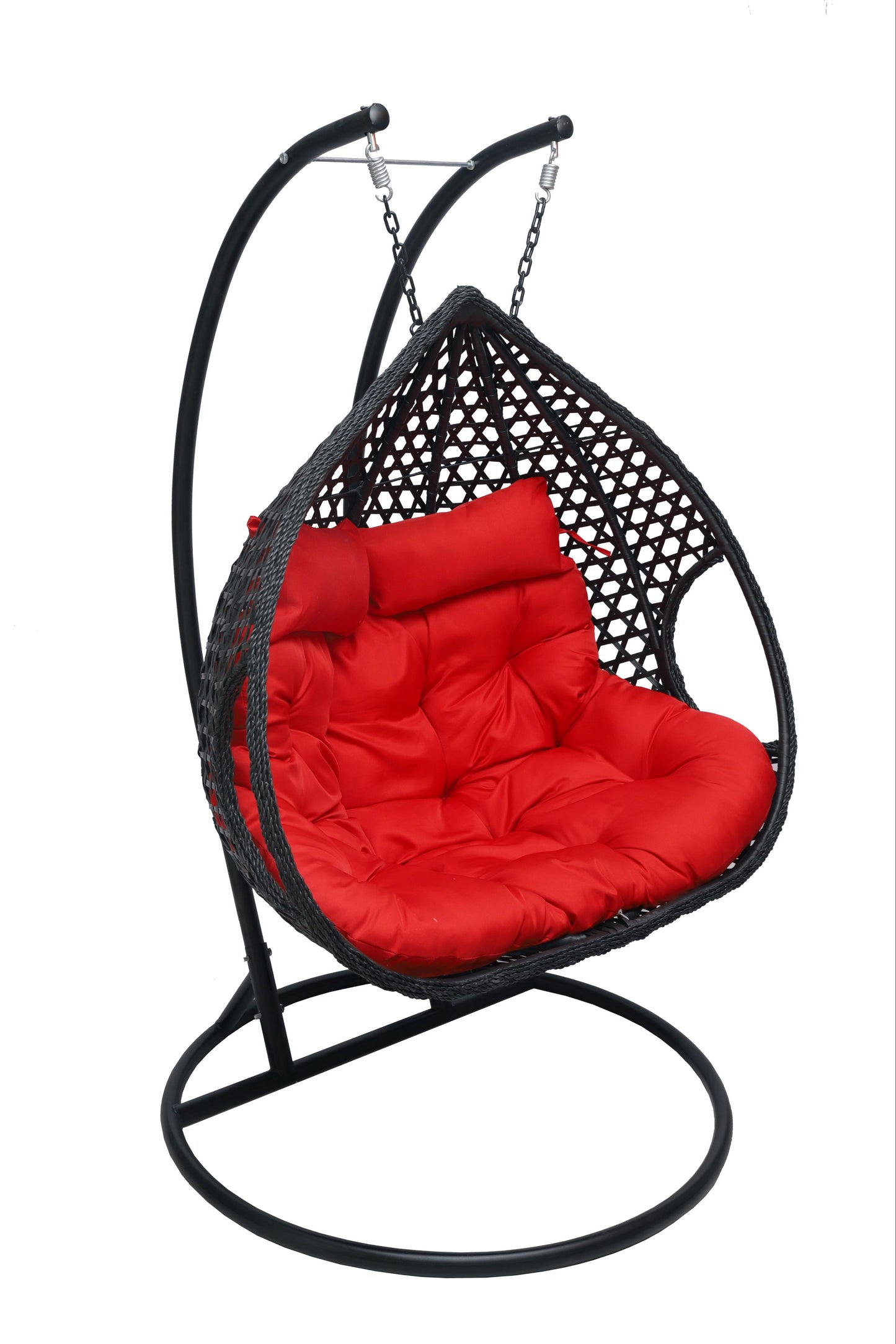 Multi Combination Patio Hanging Egg Chair w/ Stand & Large Cushions.