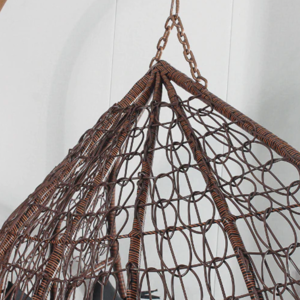 Multi Combination Patio Hanging Egg Chair w/ Stand & Large Cushions.