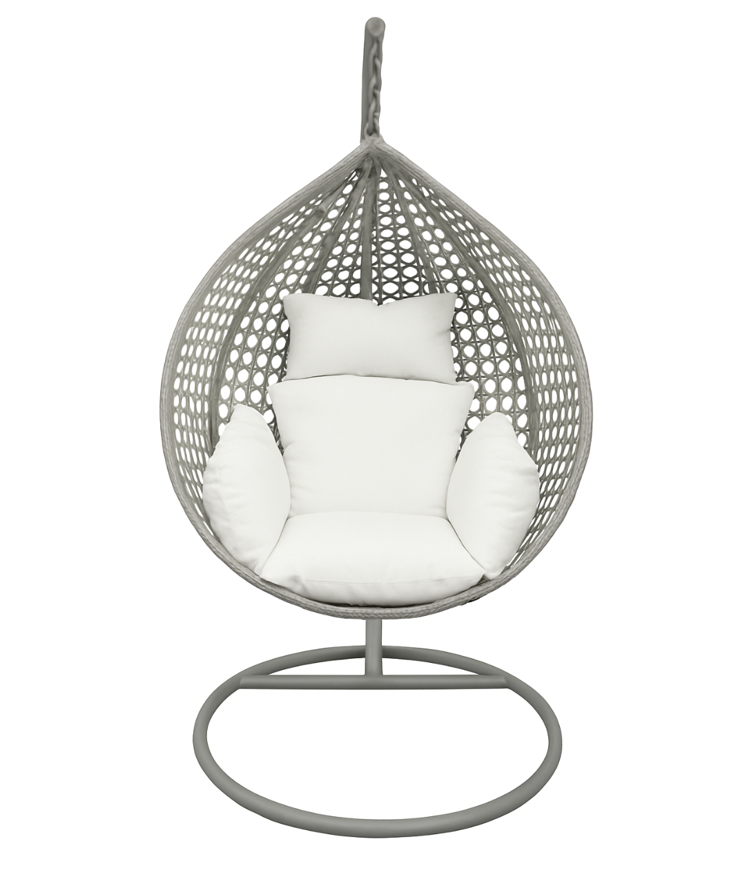 Multi Combination Patio Hanging Egg Chair w/ Stand & Large Cushions.