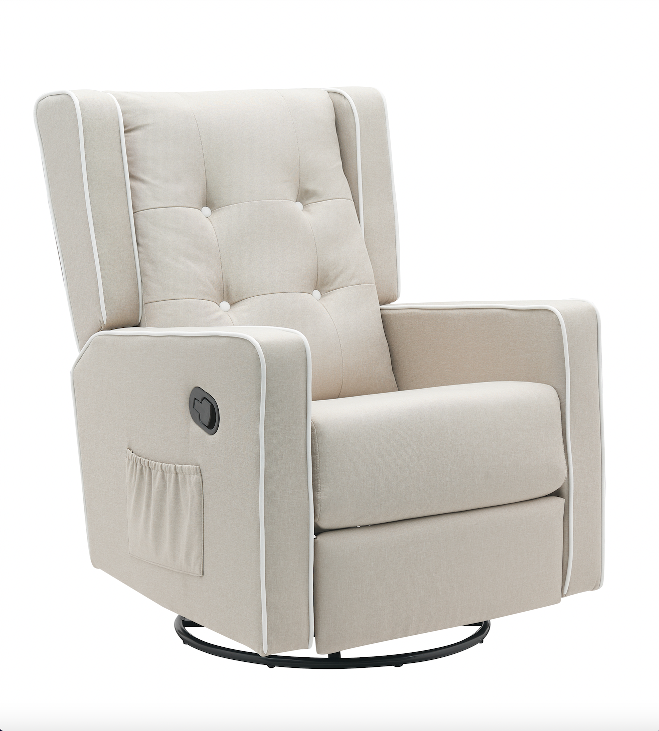Fabric 360 Degree Swivel Gliding Rocking Chair. Sale Ends Nov 16th, 2025