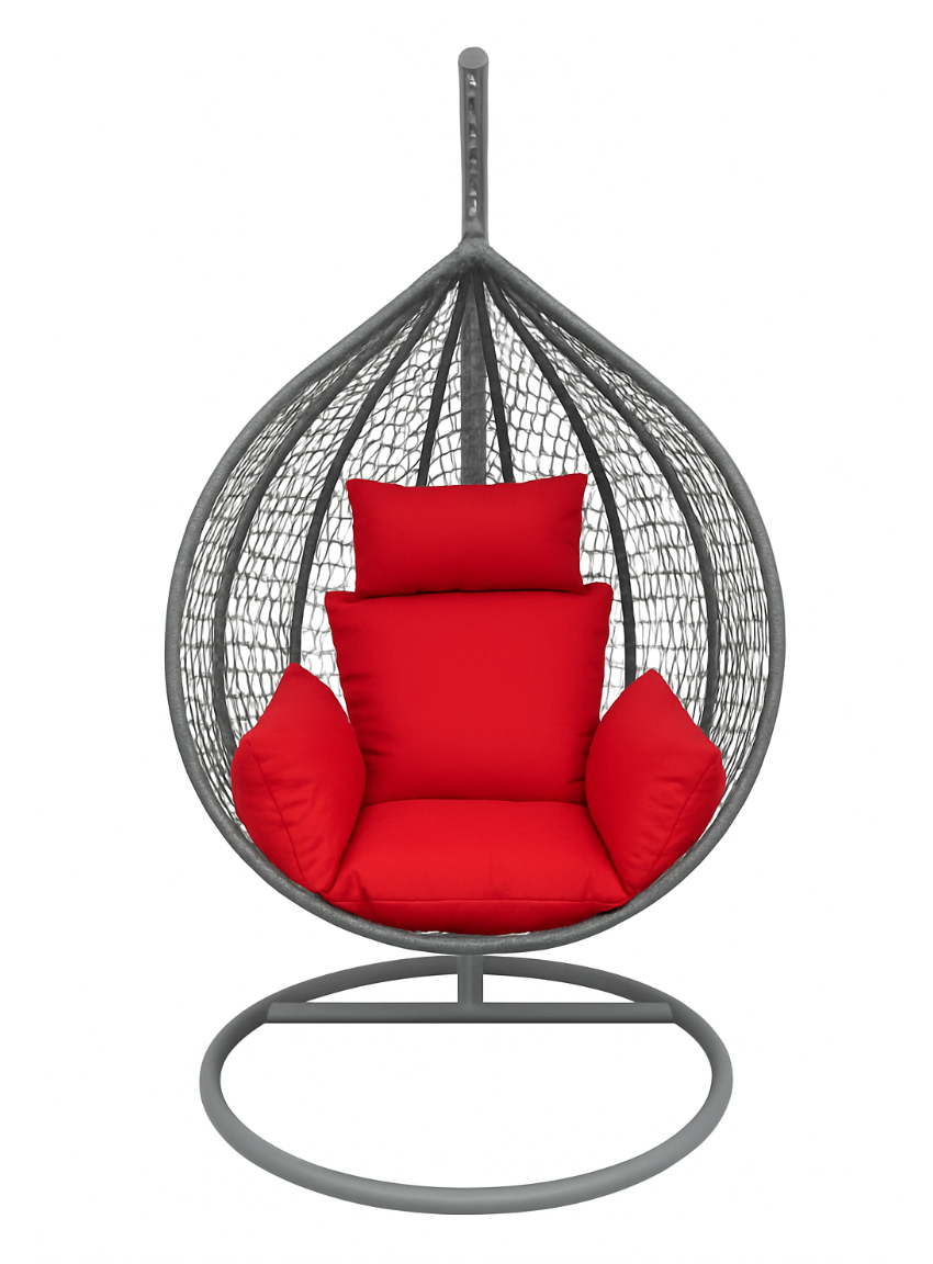Multi Combination Patio Hanging Egg Chair w/ Stand & Large Cushions.