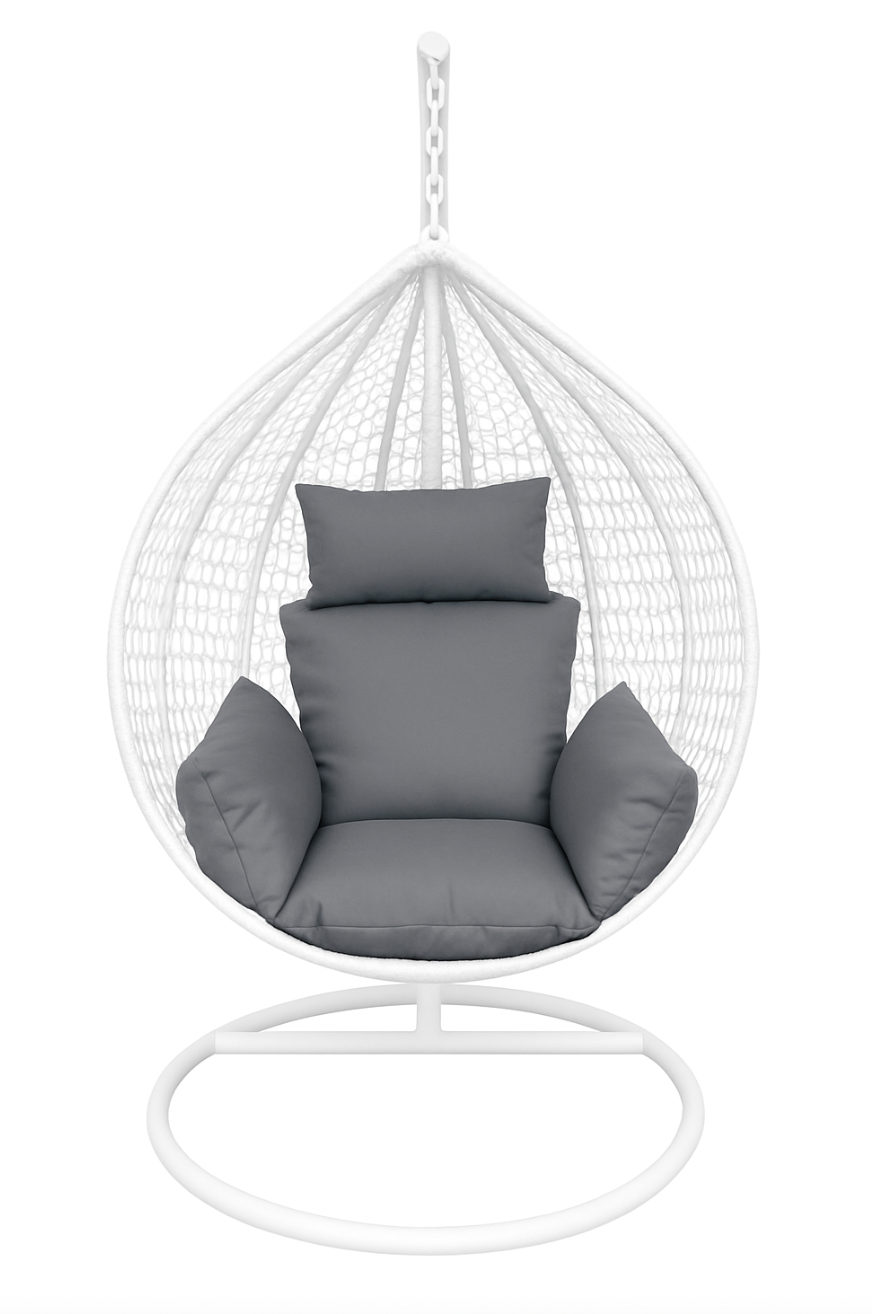 Multi Combination Patio Hanging Egg Chair w/ Stand & Large Cushions.