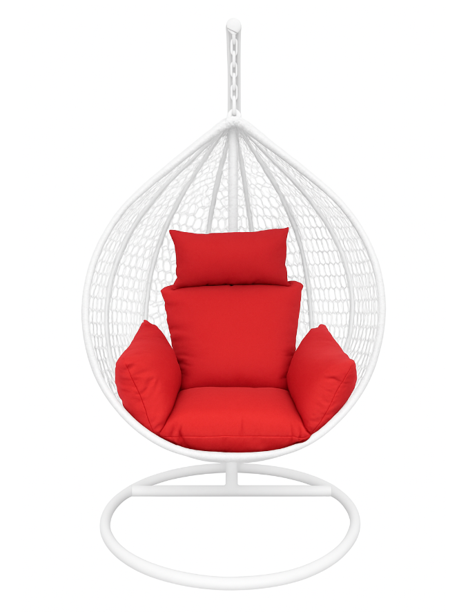 Multi Combination Patio Hanging Egg Chair w/ Stand & Large Cushions.