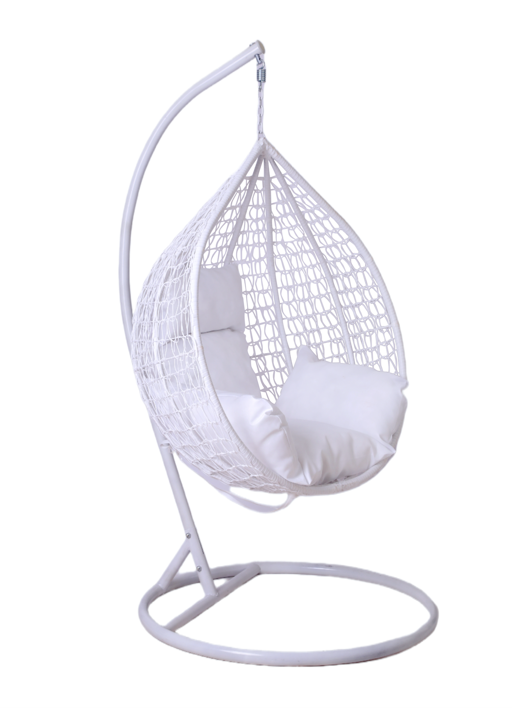 Multi Combination Patio Hanging Egg Chair w/ Stand & Large Cushions.