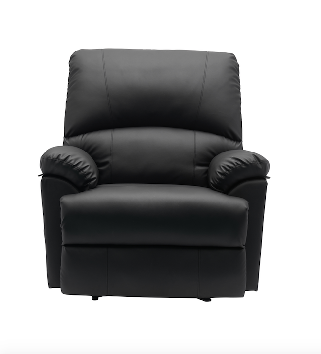 38 Inch Faux Leather Manual Recliner Chair with Heat & Massage.