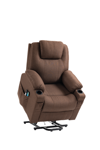 Fabric/Leather Power Lift Recliner Chair for Elderly w/ Side Pockets & Cup Holders Sale Ends September 20th, 2024, 2024!