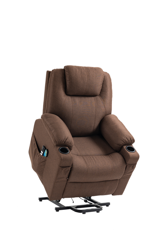 Fabric/Leather Power Lift Recliner Chair for Elderly w/ Side Pockets & Cup Holders Sale Ends September 20th, 2024, 2024!