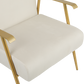 27.5'' Wide Velvet Armchair With Matte Gold Frame