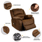 Soft Fabric Power Lift Recliner Chair for Elderly with Side Pockets & USB Ports, Supports up to 360 lbs