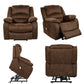 Soft Fabric Power Lift Recliner Chair for Elderly with Side Pockets & USB Ports, Supports up to 360 lbs