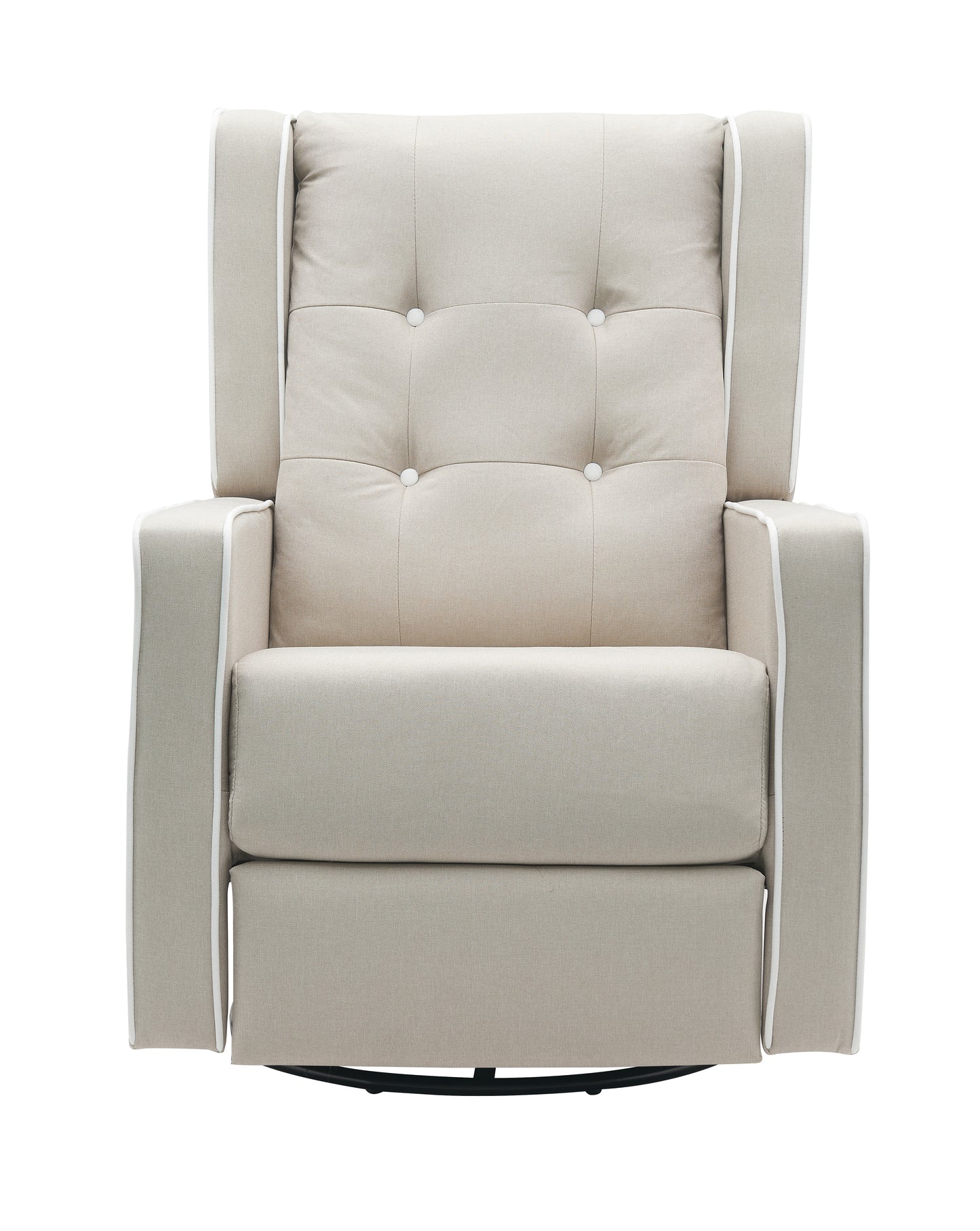 Nursery 360 Degree Swivel Gliding Rocking Recliner w/ Side Pocket