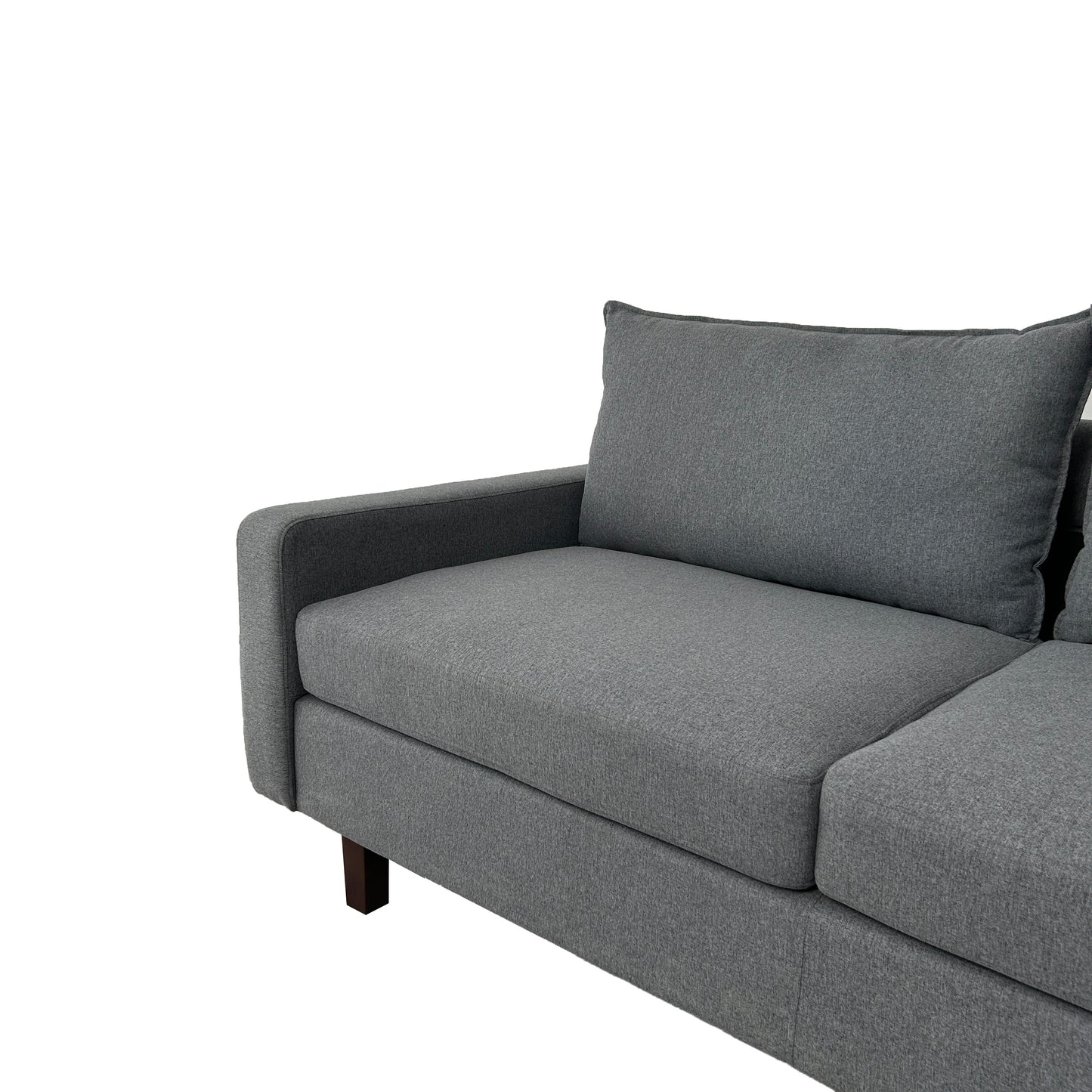 72 Inch 2 Seater Fabric Upholstered Square Arm Couch