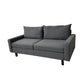 72 Inch 2 Seater Fabric Upholstered Square Arm Couch