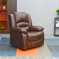 Leather Power Lift Chair Recliner With Heat, Massage, Remote Control, & Side Pocket