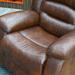 Leather Power Lift Chair Recliner With Heat, Massage, Remote Control, & Side Pocket