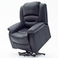 Leather Power Lift Chair Recliner With Heat, Massage, Remote Control, & Side Pocket