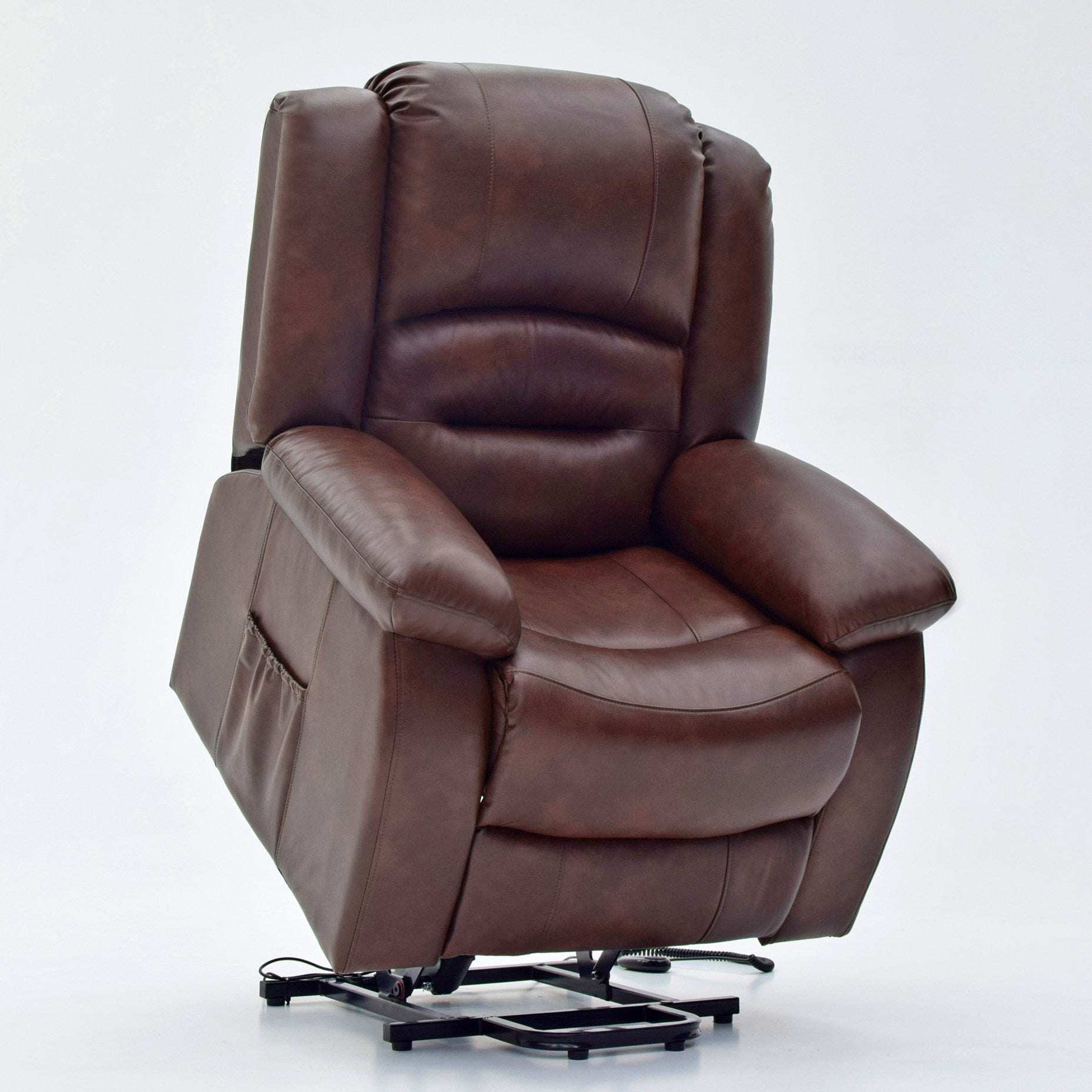 MAGIC UNION Power Lift Recliner Chairs for Elderly, Electric Heated Massage  Sofa with Overstuffed Design, PU Leather Lift Chairs Reclining Chair for