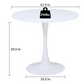 31.5 Inch Round Pedestal Tulip Dining Table