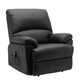 38 Inch Faux Leather Manual Recliner Chair with Heat & Massage