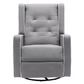 Nursery 360 Degree Swivel Gliding Rocking Recliner w/ Side Pocket