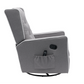 Nursery 360 Degree Swivel Gliding Rocking Recliner w/ Side Pocket