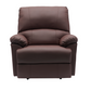 38 Inch Faux Leather Manual Recliner Chair with Heat & Massage