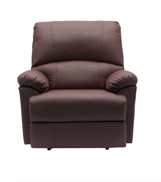 38 Inch Faux Leather Manual Recliner Chair with Heat & Massage