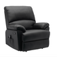 38 Inch Faux Leather Manual Recliner Chair with Heat & Massage.