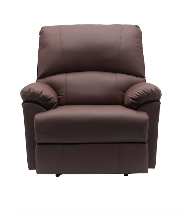 38 Inch Faux Leather Manual Recliner Chair with Heat & Massage.