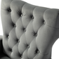 Grey Tufted Velvet Accent Chair