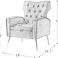 Grey Tufted Velvet Accent Chair