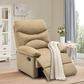 Beige Suede Massage Heated Recliner Chair w/ Remote