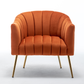 Orange Tufted Velvet Chair