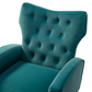 Teal Tufted Velvet Accent Chair