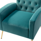 Teal Tufted Velvet Accent Chair